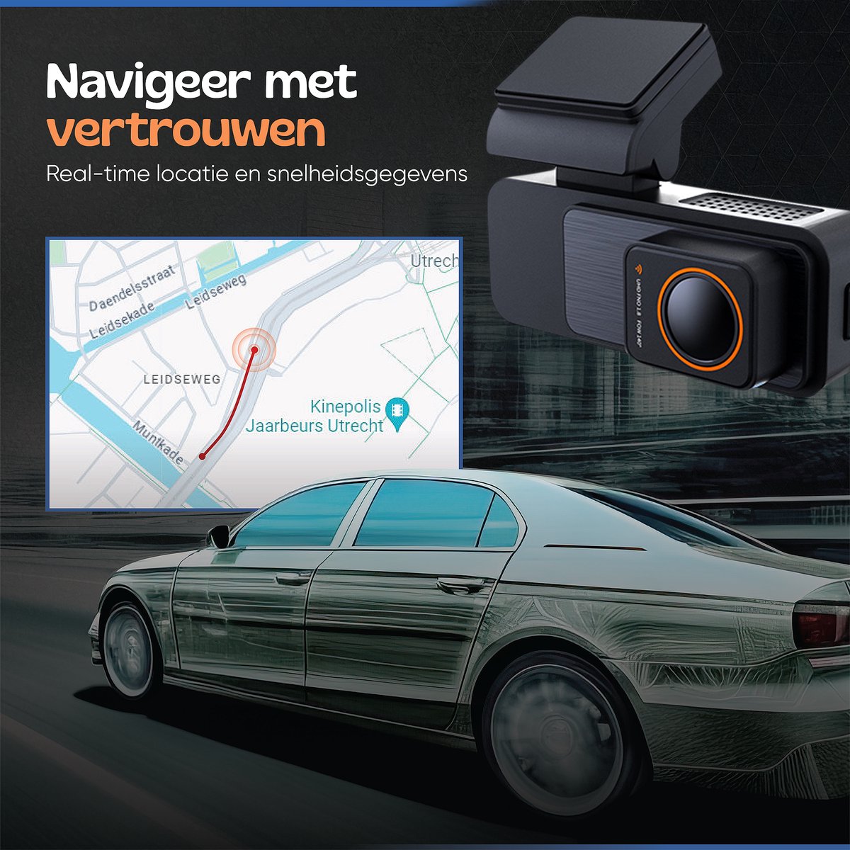 Camigoo X30 Pro - Dual Dashcam - Ultra 4K & Full HD - 2.9 Inch met APP - Inclusief 64GB Micro SD Kaart U3 thumbnail 5
