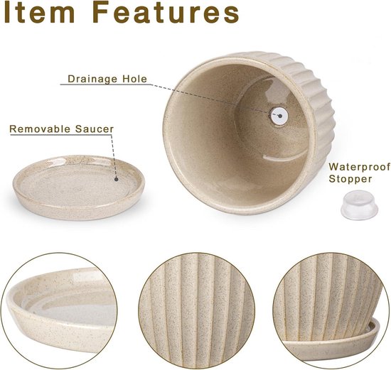 Decorative Pot – Set van 2 | Metalen Decoratieve Potten in Antique Beige | House Nordic - Helene Livingstyle