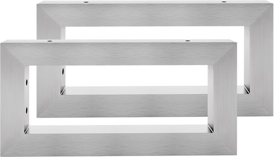 Doe-het-zelf muurbeugel, set van 2, wandconsole, wandglijders, rechthoekige houder, wastafel, rek, dubbel rek, 450 x 150 cm, zwart