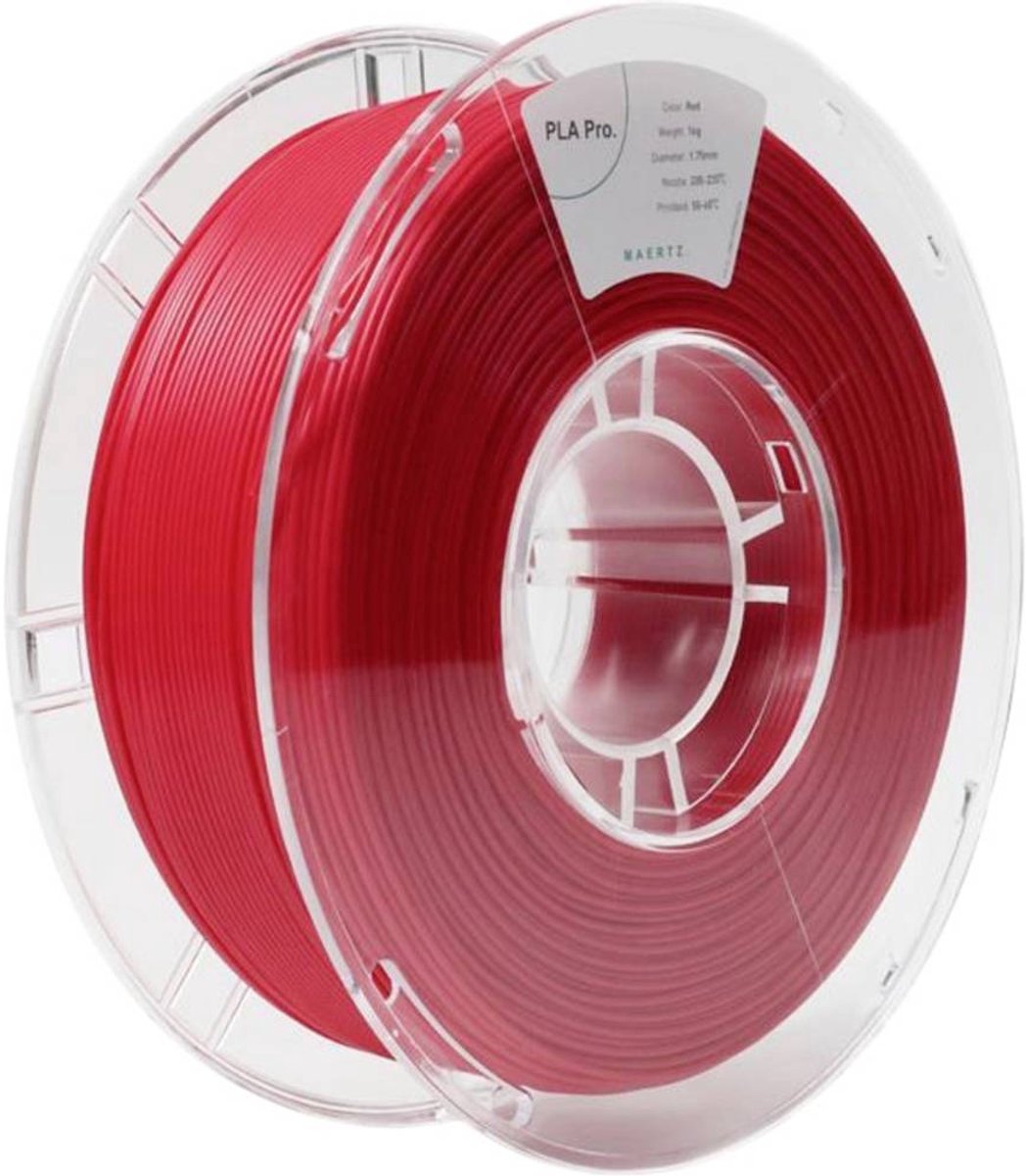 Maertz PMMA-1009-004 PMMA-1009-004 Filament PLA Pro 1.75 mm 1000 g Rood 1 stuk(s)