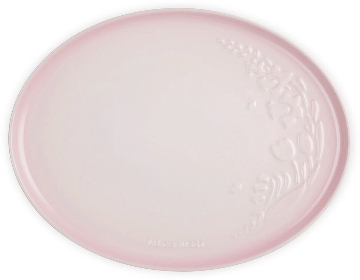 Le Creuset Ovale Serveerschaal 36cm Jardin Collectie Shell Pink