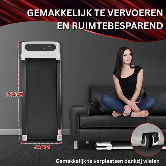 CITYSPORTS Walking Pad met helling 1-6 km/u Bluetooth Loopband