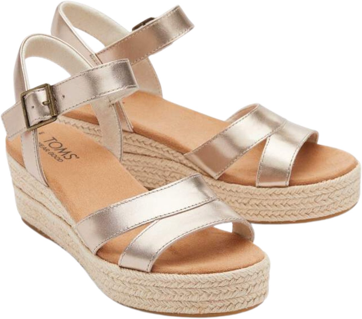 Toms Audrey Sandalen Met Sleehak Dames Goud
