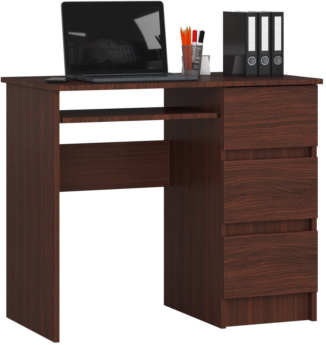 Bureau Rechts A-6 / Computerbureau / Computer Tafel / Bureautafel Rechts / Venge / 90 x 77 x 50 cm