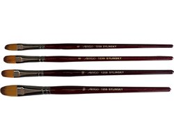 Artigo 1258 Synthetic kattentong- rode korte steel-set-4-delig