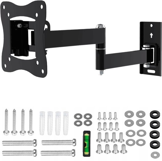 A-PEQ APS-25 draaibare tv muurbeugel 15 - 27 inch tv zwart max. 15 kg