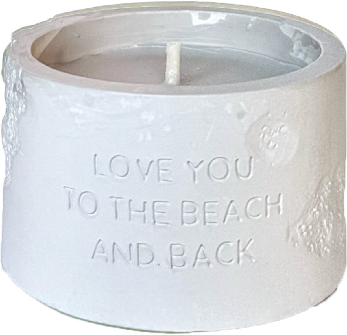 MY FLAME - Buitenkaars - LOVE YOU TO THE BEACH AND BACK - Geur: Bella Citronella - 8 x 5 cm - 20 branduren