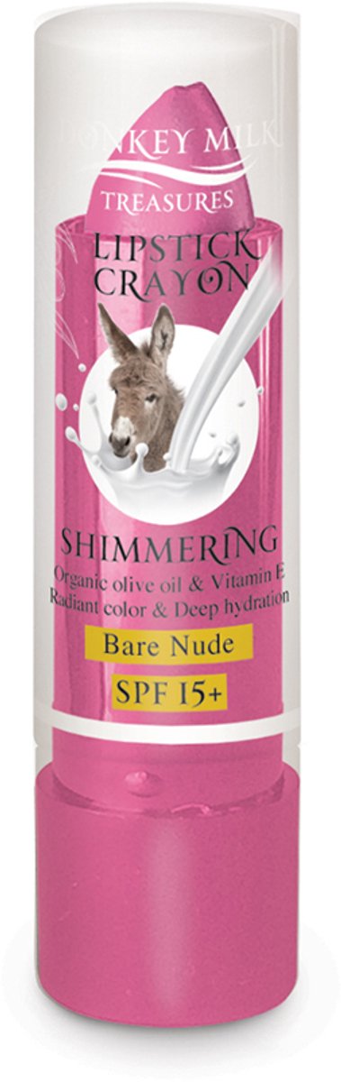 Pharmaid Donkey Milk Lip Balm Shimmering Bare Nude Pink | Zachte Glans, Natuurlijk Roze & Intensieve Verzorging met SPF 15+