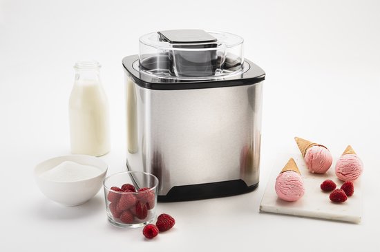 FRITEL IM 1252 Ice Cream Maker - ijsmachine / ijsmaker - met vrieskom - 2 liter - vulopening voor nootjes, chocolade, rozijnen - digitale timer van Fritel — afbeelding 3