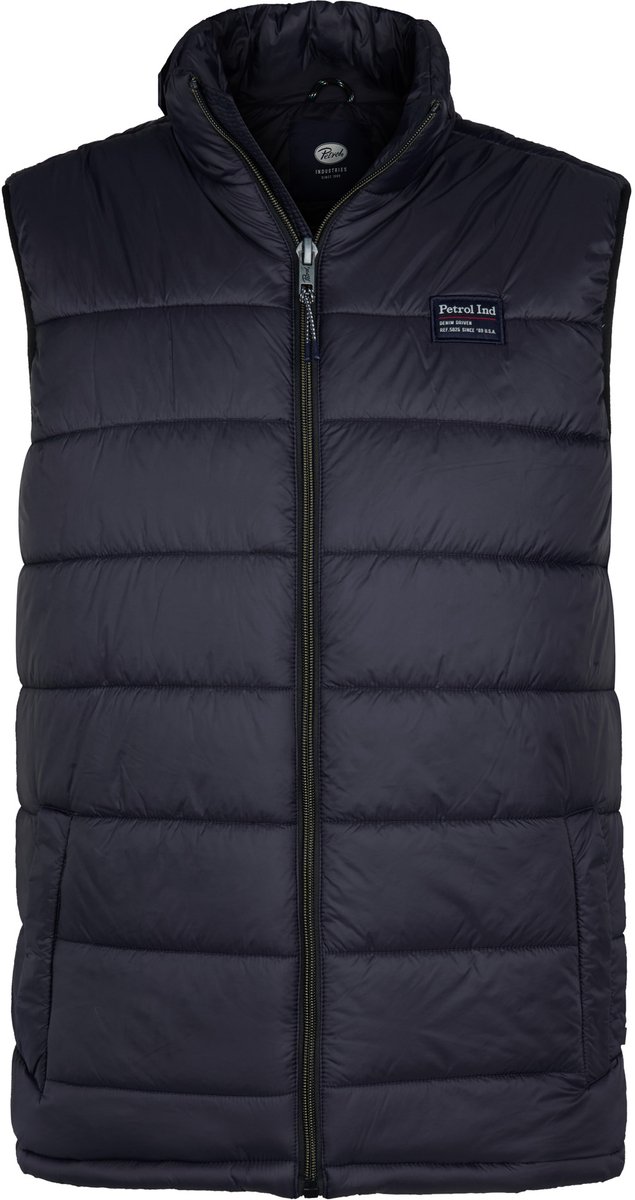 Petrol Industries - Heren Bodywarmer - Gilet Bryce Tailored Fit - Meerdere binnenzakken & verfijnde afwerking - Lichtgewicht - Zwart - Maat L