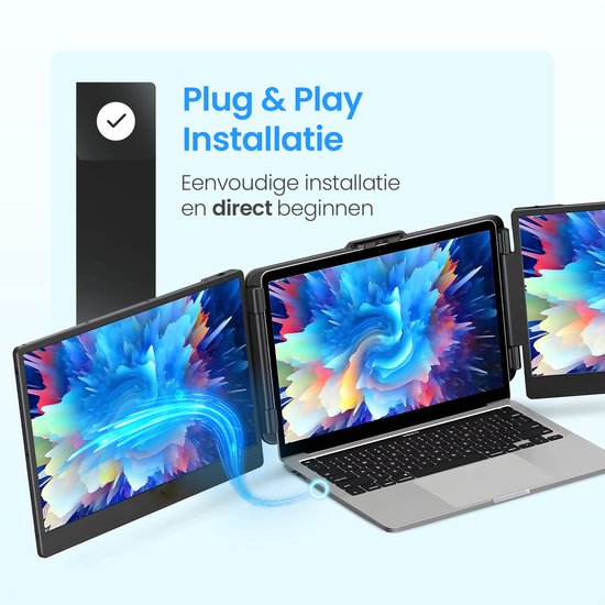 MP Portable Monitor V1 - TRI-Screen - Dual Portable Monitor - Extra ...