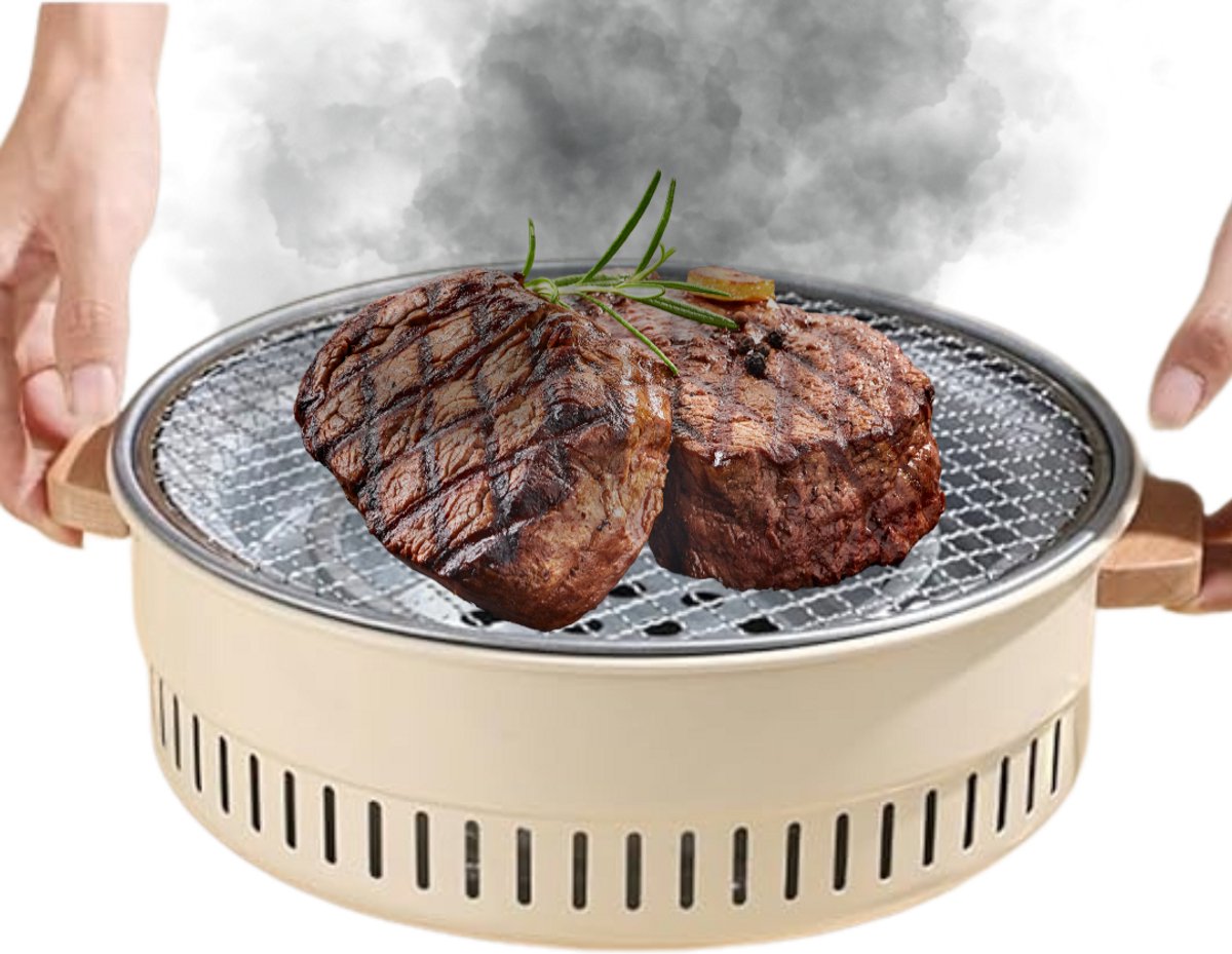 TD OutdoorLine - Camping Grill - Draagbaar - 3-in-1 Functie - Houtskool of Hout