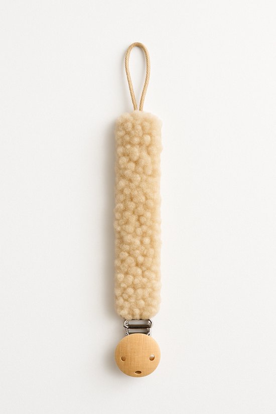 Studio Nou - Speenkoord - Teddy - Beige - Clip - Kraamcadeau