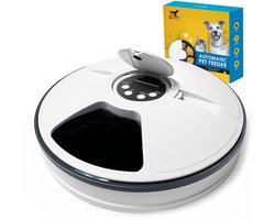 PetFriends Automatische voerbak voor Hond en Kat - Incl. batterijen - Voerautomaat met 6 compartimenten - 24 uurs Timer - Elektrische voederbak PetFriends Automatische voerbak voor Hond en Kat - Incl. batterijen - Voerautomaat met 6 compartimenten - 24 uurs Timer - Elektrische voederbak