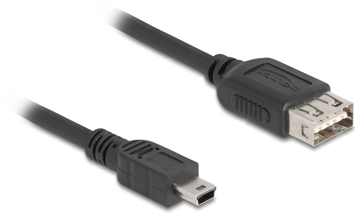 Delock USB 2.0 Cable USB Type Mini-B male to EASY USB Type-A female 5 m