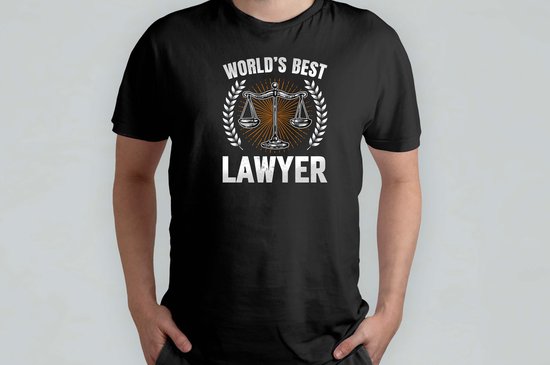 Lawyer World's Best - T Shirt - LawyerLife - LegalAdvice - AttorneyAtLaw - LawFirm - Funny - Advocatenleven - JuridischAdvies - Advocaat - Strafrecht
