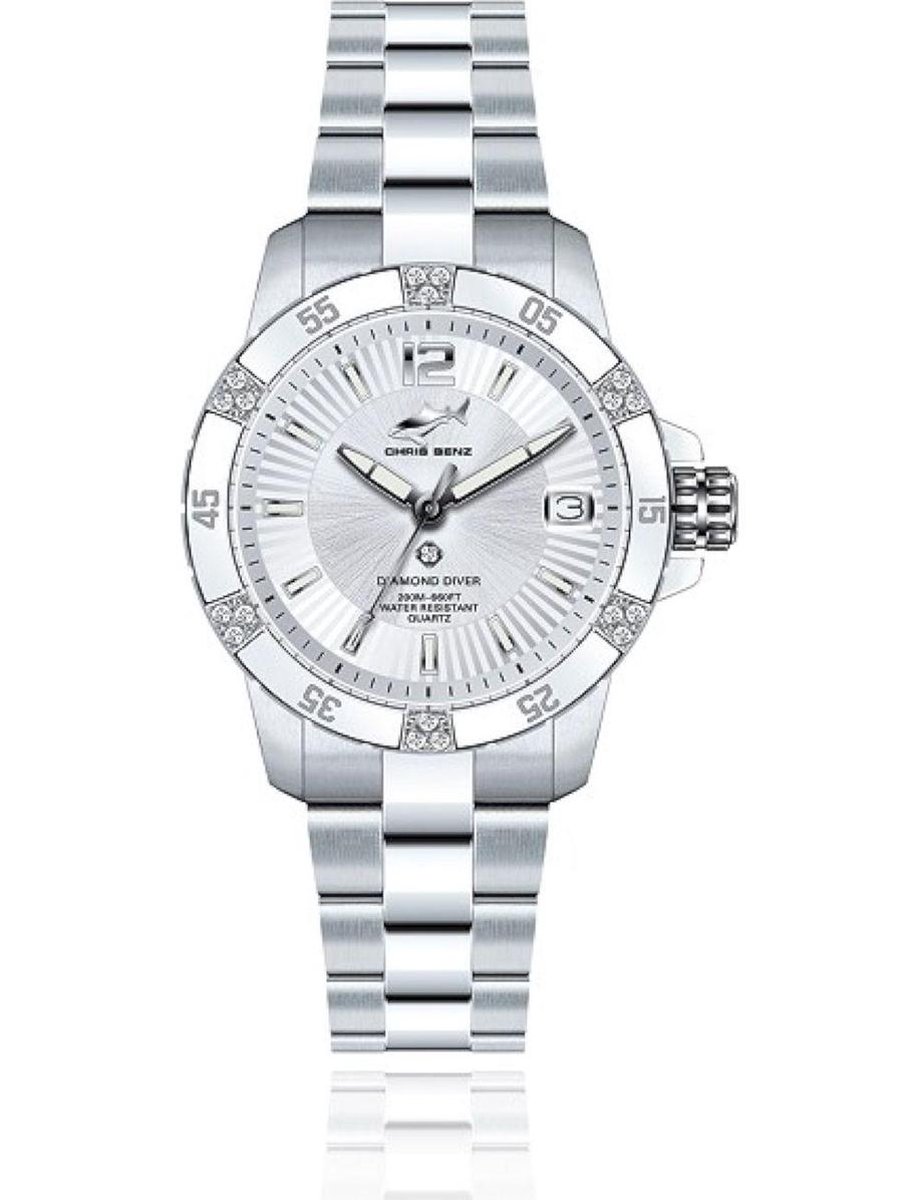 Chris Benz Dames, Heren, Unisexhorloge CB-DD200-SI-MBO