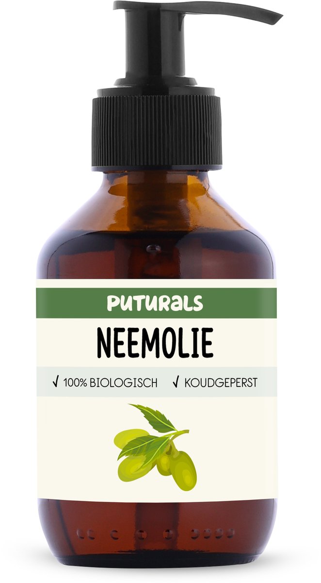 Puturals Neemolie 100% Biologisch - 150ml - Koudgeperst en Puur - Neemolie voor Huid, Haar, Lichaam en Planten