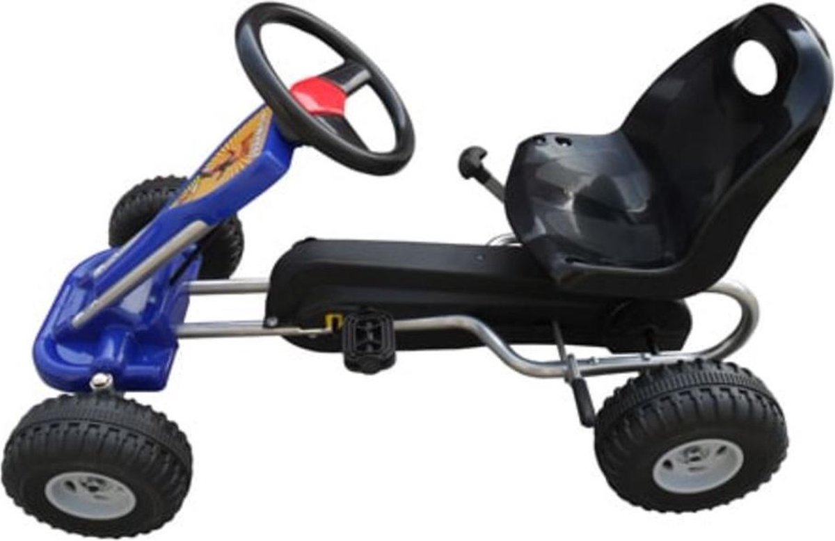 vidaXL Skelter met pedalen blauw — afbeelding 2