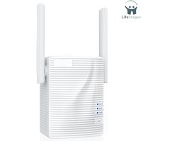 LifeStages - Wifi Versterker - Dual-Band WiFi Extender - WiFi Versterker - WiFi Signaalversterker en Toegangspunt - 1200Mbps WiFi Versterker - Compatibel met alle Router Modems - inclusief glasvezel en ADSL etc.