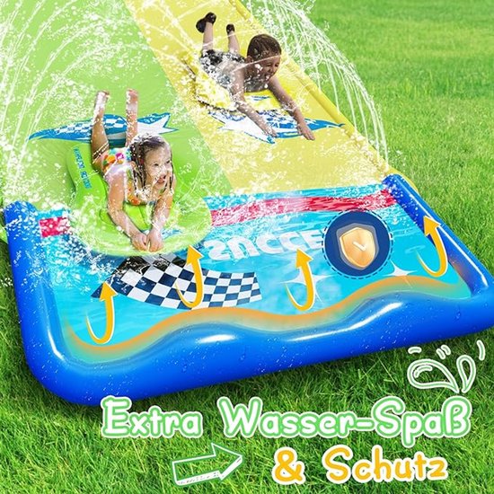 Bestway opblaasbare waterglijbaan H2OGO | Dubbel | 488 cm Bestway Bestway opblaasbare waterglijbaan H2OGO | Dubbel | 488 cm Bestway