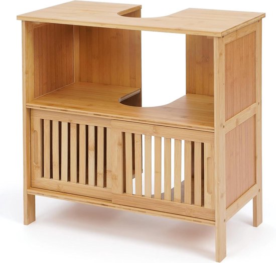 VANICE Badkamerwastafel onderkast in zwart, FSC-gecertificeerd, badkameronderkast, badkamerkast met veel opbergruimte, 70 x 60 x 35 cm (b x h x d VANICE Badkamerwastafel onderkast in zwart, FSC-gecertificeerd, badkameronderkast, badkamerkast met veel opbergruimte, 70 x 60 x 35 cm (b x h x d