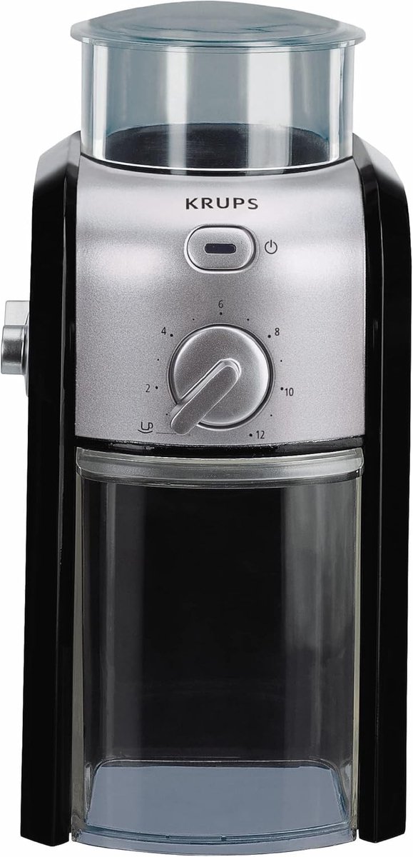 Koffiemolen met instelbare maling en kopje-selectiefunctie, 227 gram, Zwart