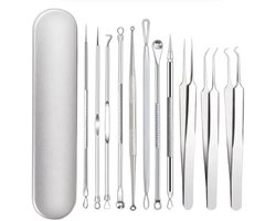 11 Stuks Acne Naald en Mee-Eter Verwijderaar – Porie Schoonmaker en Zwarte Kop Extractie Tool –…