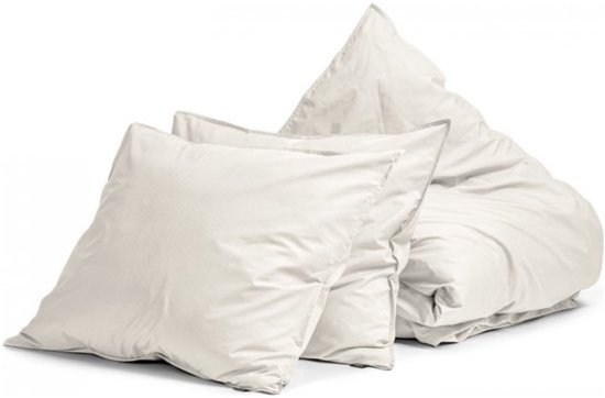 Luxe Egyptische Katoenen Dekbedovertrek Crème Tweepersoons 200x200/220 cm - Zeer Hoogwaardige Kwaliteit - Super Zacht van Merkloos — afbeelding 4