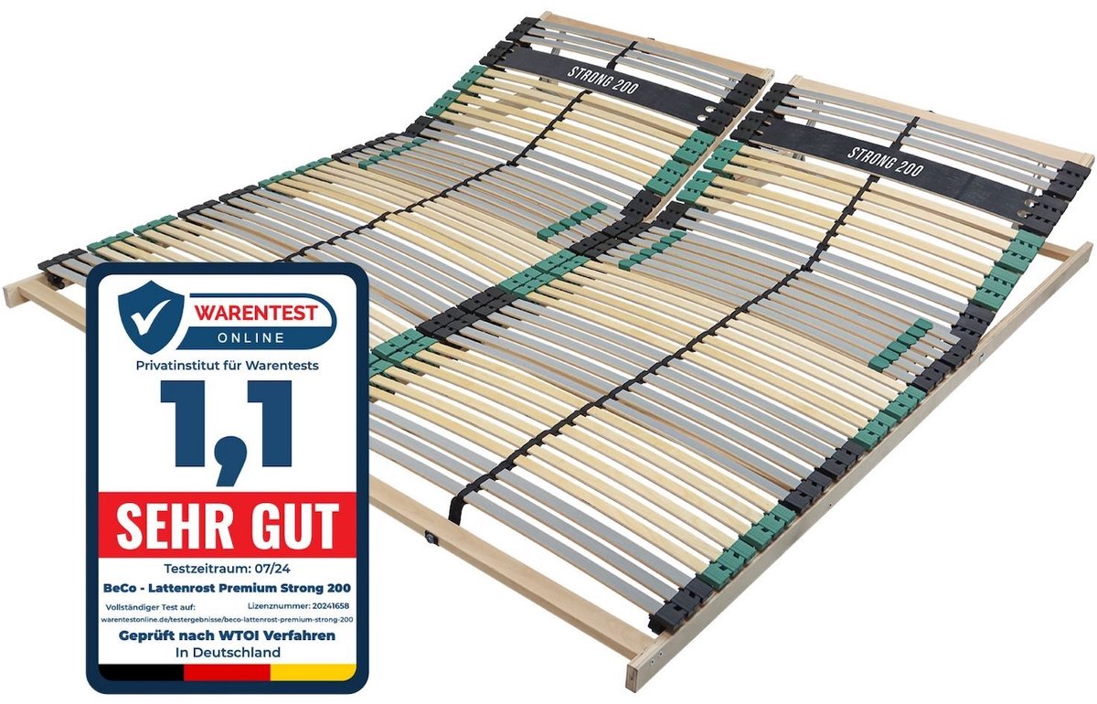 SLEEPNEO - lattenbodem 160x200 - verstelbare lattenbodem - bedbodem
