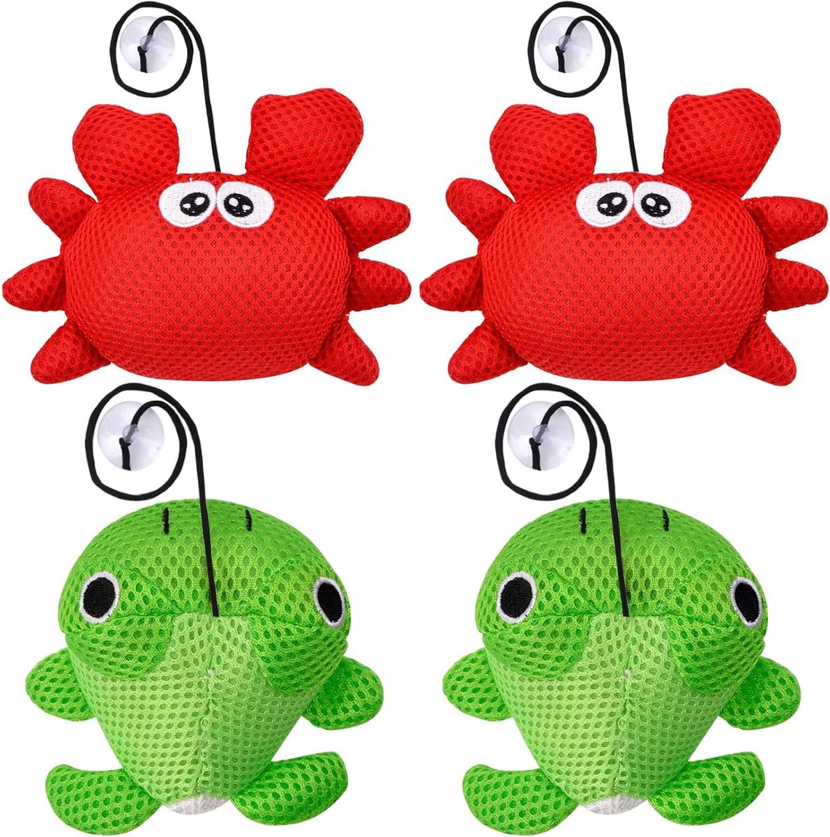 Hot Tub Scum Absorber Crab Frog – 4 stuks 3D Honingraat Herbruikbare Olie Absorberende Spons voor Spa Hot Tub