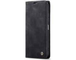 CaseMe 013 Hoesje Geschikt voor Samsung Galaxy A26 - Book Case met Standaard - Portemonnee Beschermhoes - Pasjeshouder voor Twee Pasjes - Zwart