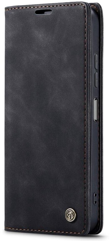 CaseMe 013 Hoesje Geschikt voor Samsung Galaxy A26 - Book Case met Standaard - Portemonnee Beschermhoes - Pasjeshouder voor Twee Pasjes - Zwart