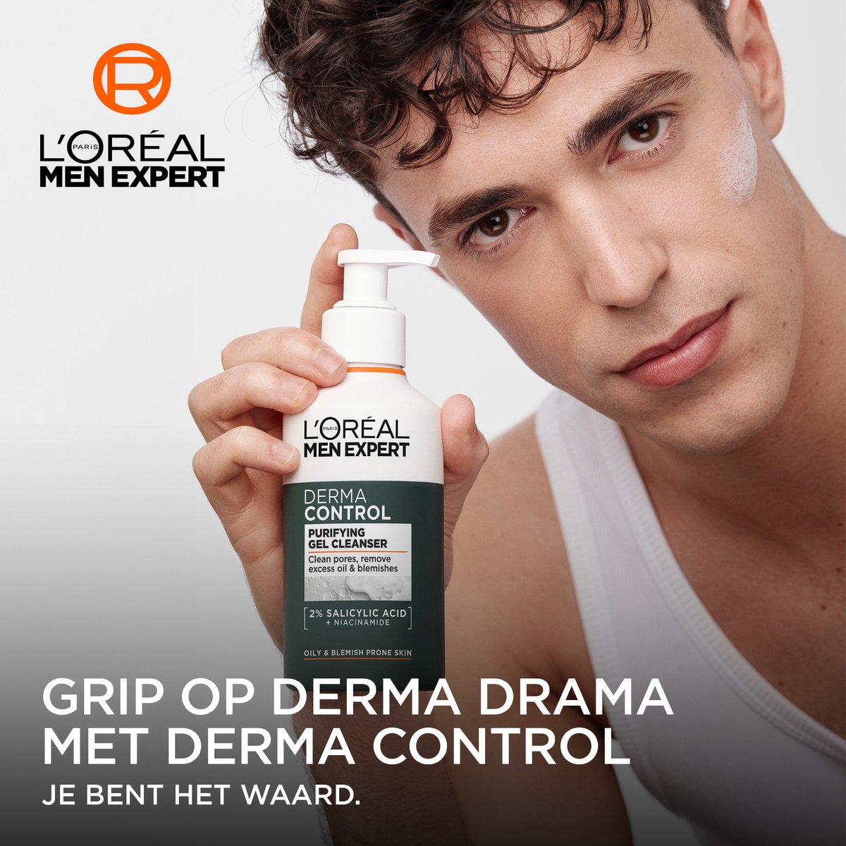 L'Oréal Paris Men Expert De Derma Control Purifying Gel Cleanser thumbnail 2