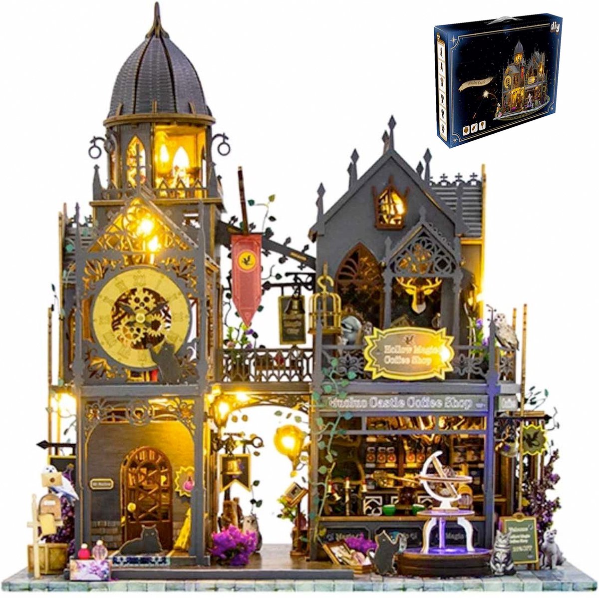CUTE ROOM - DIY Miniatuur Houten Poppenhuis Bouwpakket - LV-001 Forest Teashop