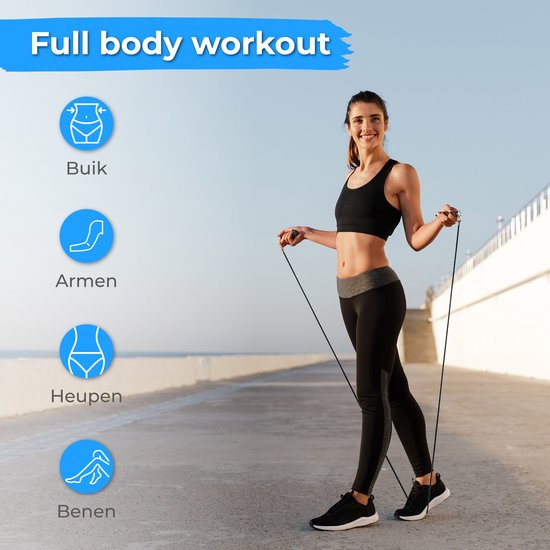 Nuvance - Aluminium Sport Springtouw - voor Volwassenen en Kinderen - inclusief E-Book - Verstelbaar - Verzwaard - Speedrope