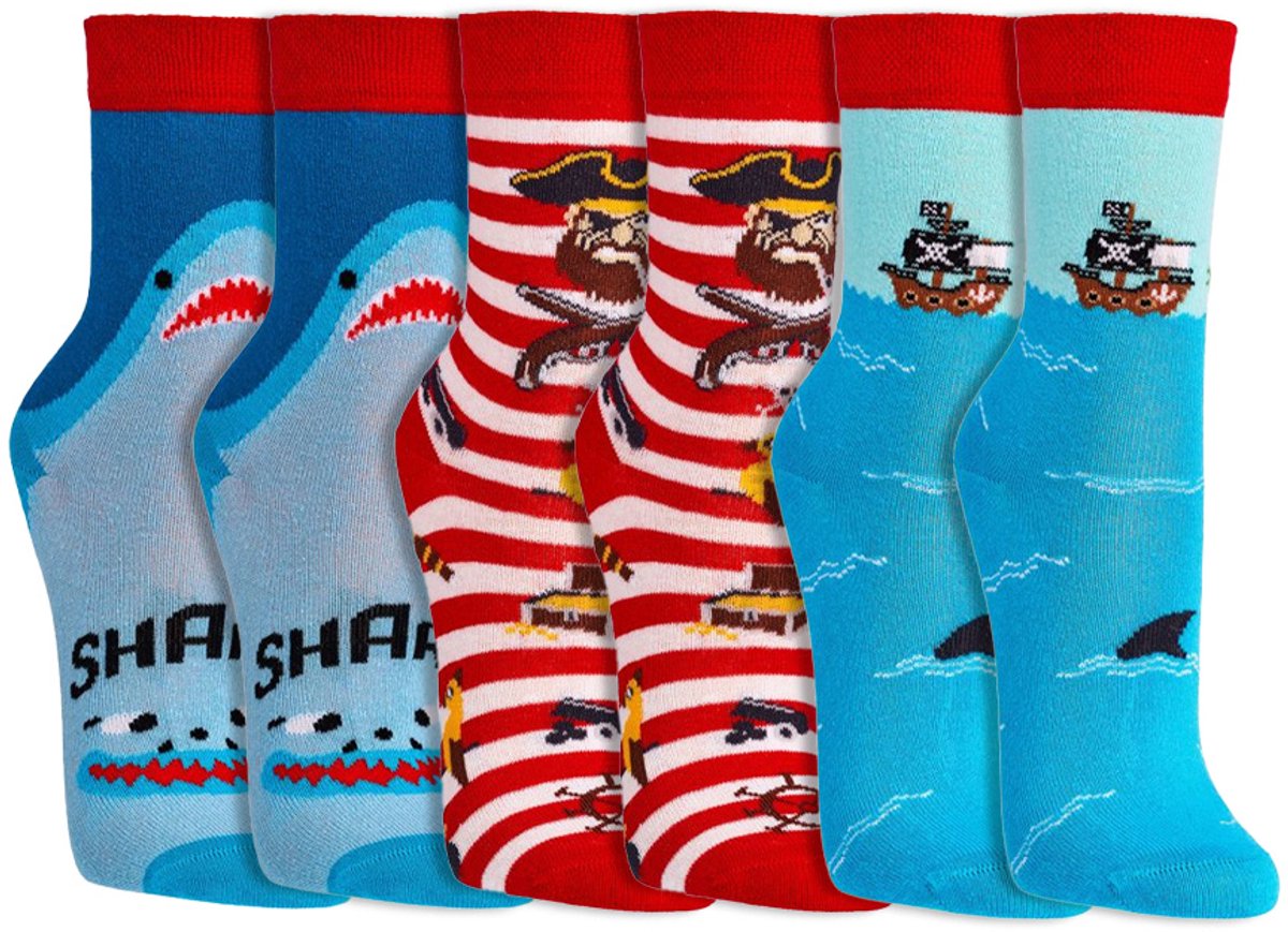 3 Paar - Vrolijke Sokken - Met Giftbox - Socks4fun - Zwart