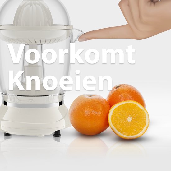 Elektrische Citruspers met 600ml Reservoir & Pulpfilter - Afneembare Schenkkan met Kraan en Hendel - Sinaasappelpers, Citroenpers & Limoenpers - Incl. Twee Perskegels - Automatische Reverse Functie - Vaatwasserbestendig van Merkloos — afbeelding 3
