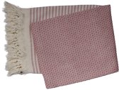PHLOX Hamamdoek 100 x 200 cm, saunadoek, strandhanddoek, yogadoek en spa-doek, zacht, lichtgewicht, groot, Oeko-Tex gecertificeerd 100% katoen - rood