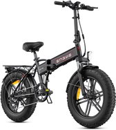 Vélo électrique ENGWE EP-2 BOOST - Autonomie 100 km - Batterie amovible 48 V 13 Ah - Moteur 250 W - Shimano 7 vitesses - Vélo de ville pliable 20 pouces - Freins à disque mécaniques - Fatbike VTC - Zwart