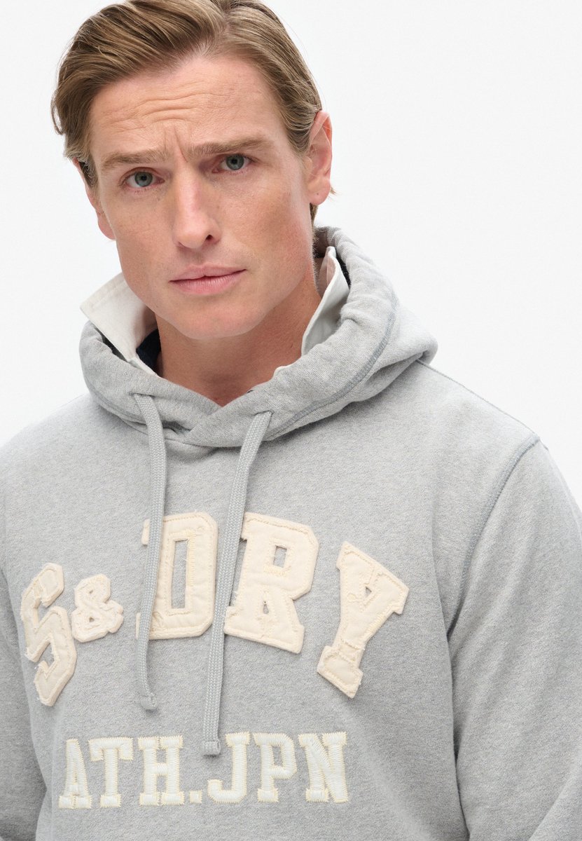 Superdry Vintage Athletic hoodie Heren Hoodies Grijs