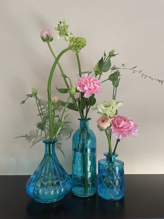 Moderne glazen vaas, lichte luxe glazen vaas met gradiënt, grote bloemenvazen ​​voor thuis, kantoor, decor, bruiloft centerpieces (Size : L