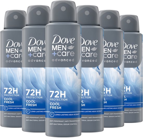 Dove Men+Care Advanced Anti-Transpirant Deodorant Spray - Cool Fresh - 6 x 150 ml - Voordeelverpakking