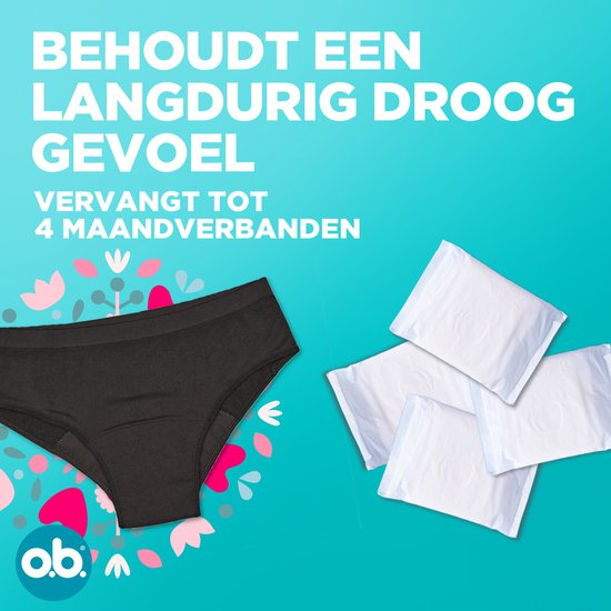 ob sous-vêtements menstruels réutilisables - pour femme - taille M/L - 1 pièce