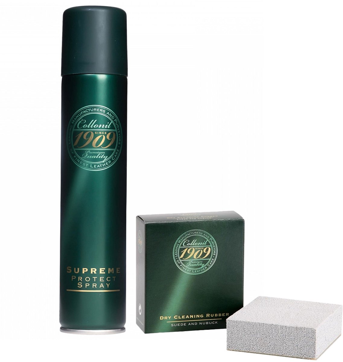 Schoen verzorging set | merk Collonil 1909 | verzorging set voor Suède en Nubuck schoenen | Reinigen en beschermen | Set van 2