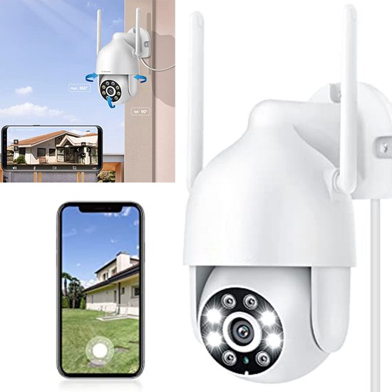 Vyzio - 2x Beveiligingscamera Buiten - Buiten Camera met Nachtzicht - Buitencamera Wifi met App - Buiten Camera - Buitencamera Draadloos Wifi en App - 2 Camera's - DIGICAM van Merkloos — afbeelding 3