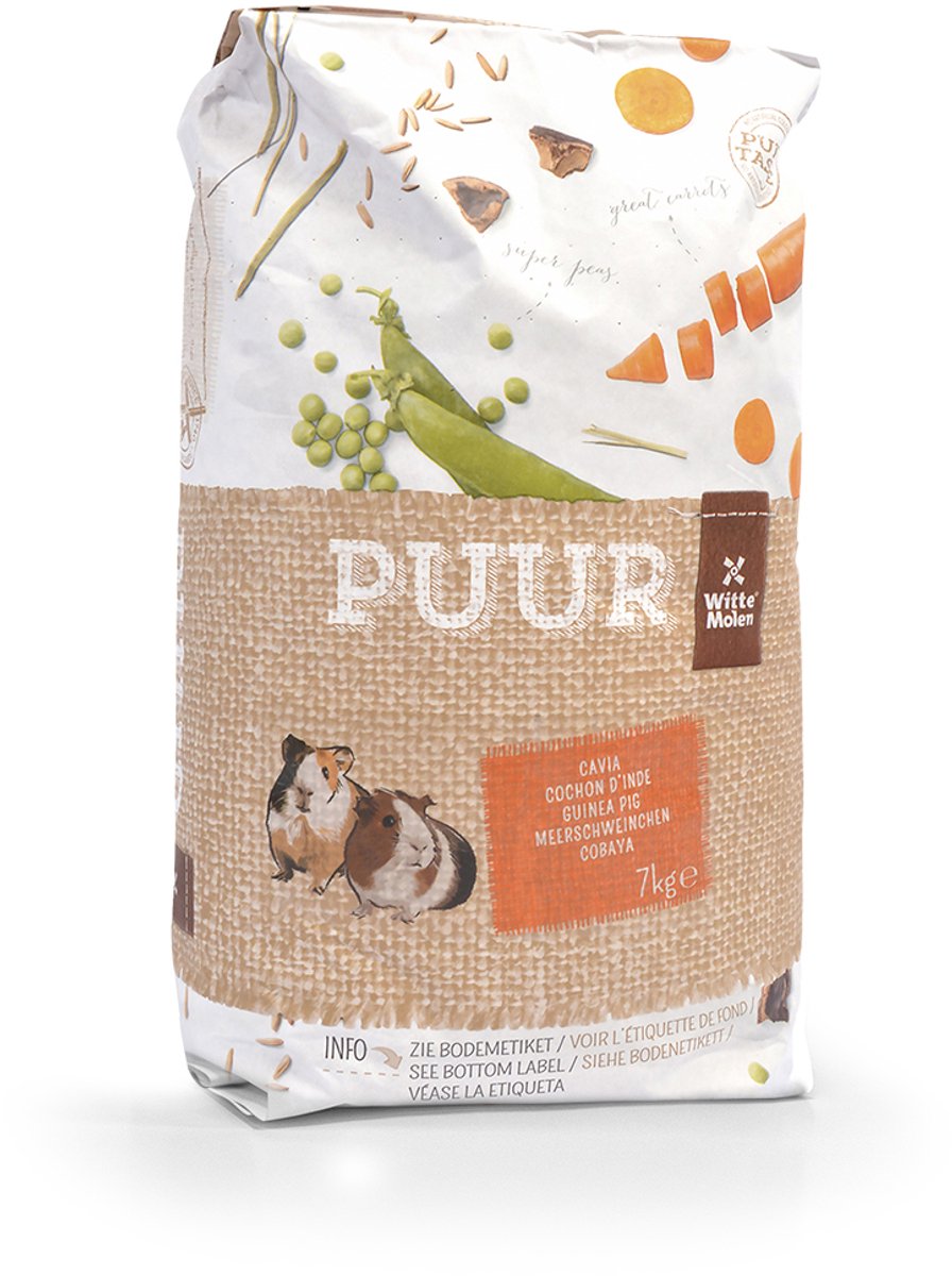 Witte Molen - Knaagdierenvoer - Knaagdier - Puur Cavia 7kg - 1st