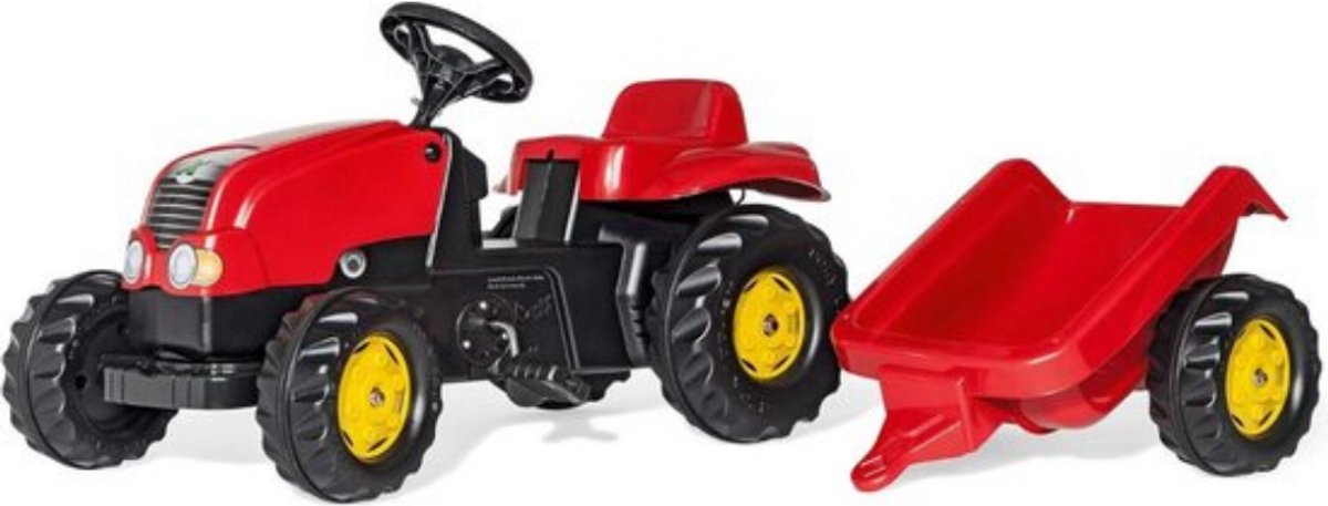 Thuys – Looptractor – Met Aanhanger – Loopauto – Jongens & Meisjes – Buitenspeelgoed – Hoge Kwaliteit – Rood