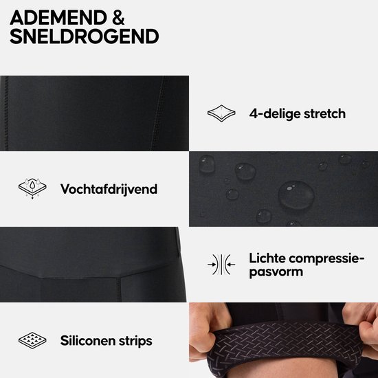 DANISH ENDURANCE Wielershort Heren - 3D Pro Padding - Quick Dry - Voor Lange Afstand Fietsen - Zwart - Maat M — afbeelding 3