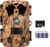 Siltcon® Professionele Wildcamera met Nachtzicht – 4K Ultra HD & 60MP - Wildcamera voor buiten - Incl. 64GB SD - Tripod - 8 batterijen - 2025 model